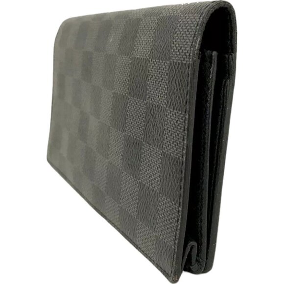 291226AZ (L3) Louis Vuitton Wallet Long Porte Feiulle Brazza Black Damier Graphi - Picture 3 of 9